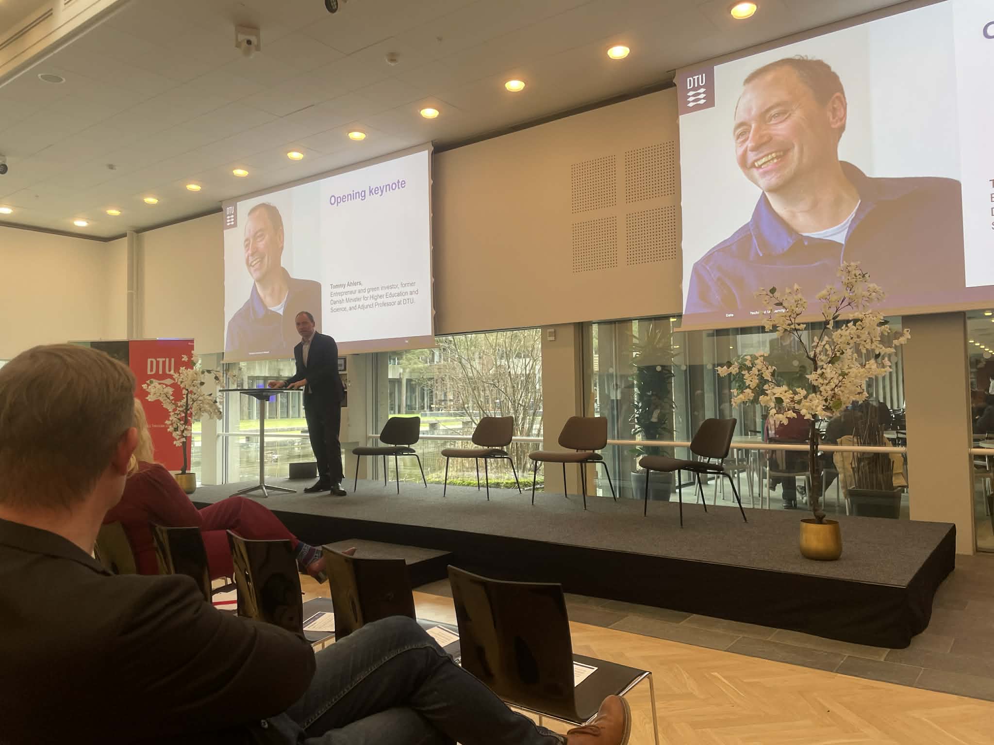 Tommy Ahlers presenting the opening keynote.